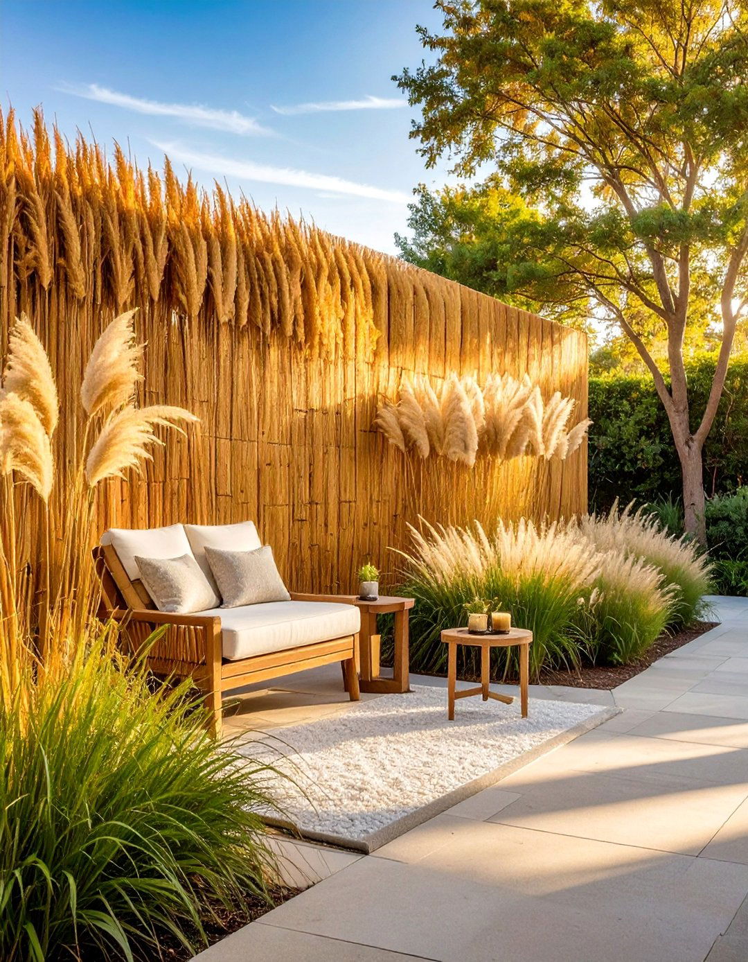 Natural Reed Privacy Screen Rolls - 30 Outdoor Privacy Screen Ideas for Your Backyard