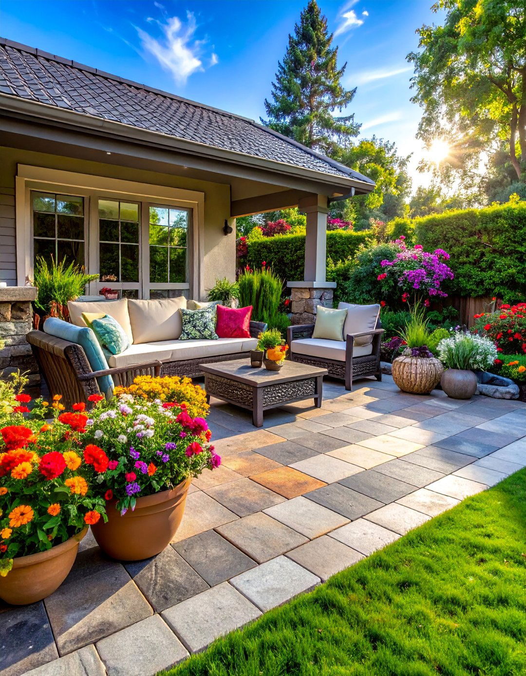Natural Stone Patio Design - 40 Hardscaping Ideas to Transform Your Outdoor Space