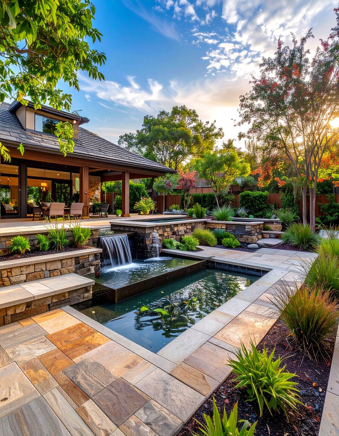 Natural Stone Patio Living - 25 Dog Friendly Landscaping Ideas for Pet Owners
