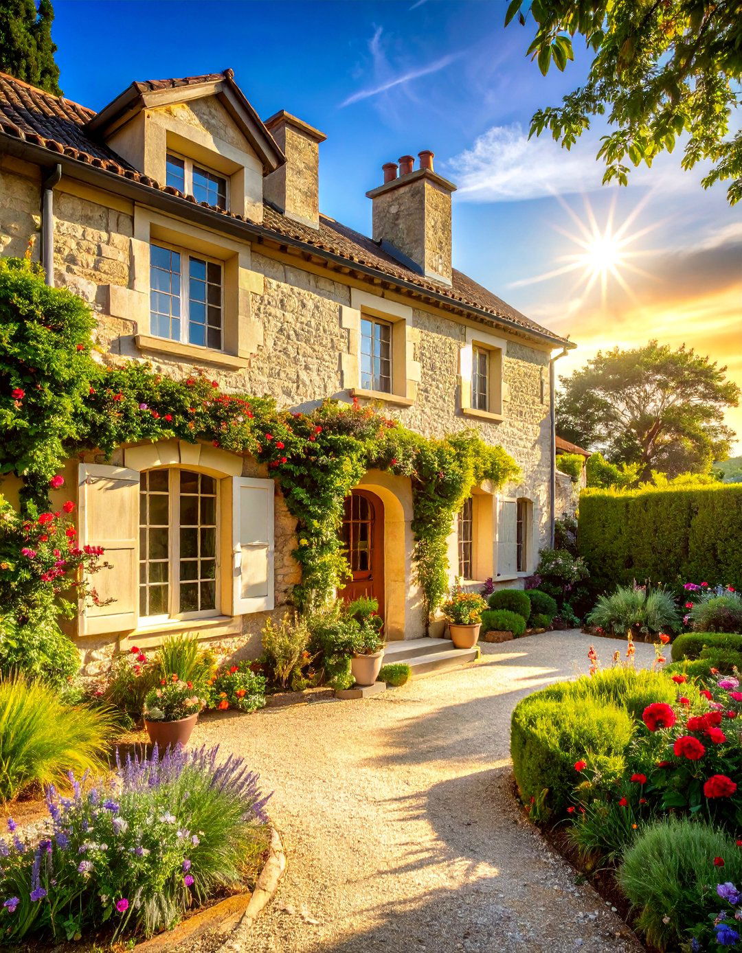 Natural Stone or Stucco Facades - 30 Traditional French Country House Exterior Ideas