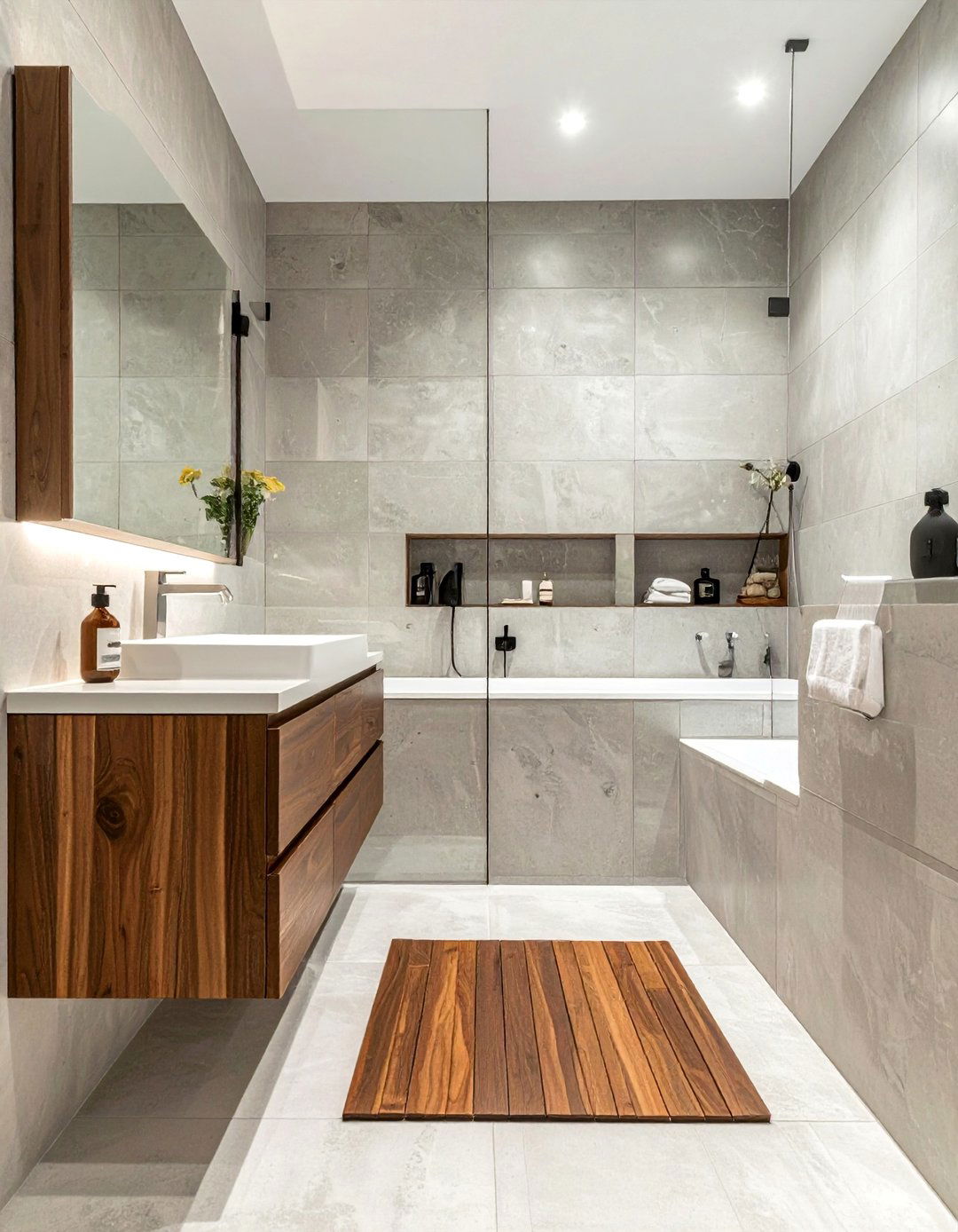 Natural Wood Accents - 40 Bathroom Design Ideas for a Modern Home