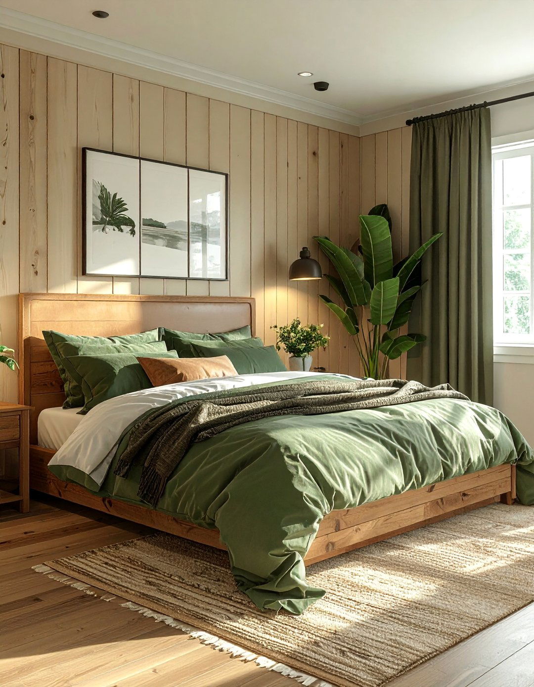 Natural Wood Stain Shiplap Bedroom - 30 Shiplap Bedroom Ideas for a Rustic and Chic Look