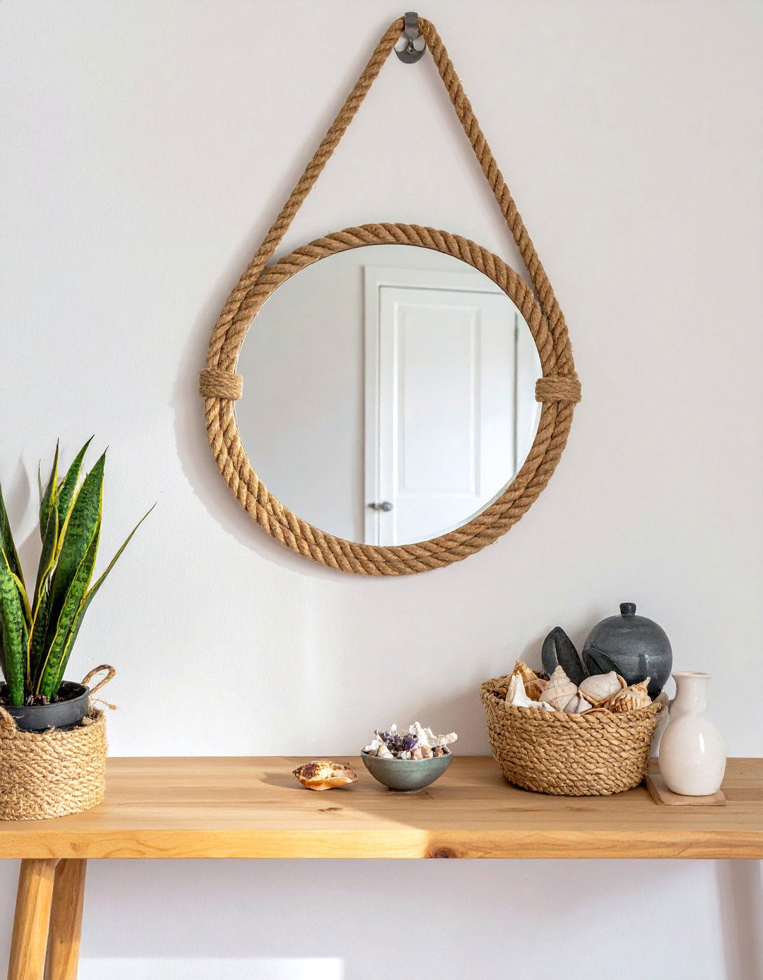 Nautical Decor Featuring Rope Wrapped Accents - 25 Nautical Decor Ideas to Bring the Beach Home