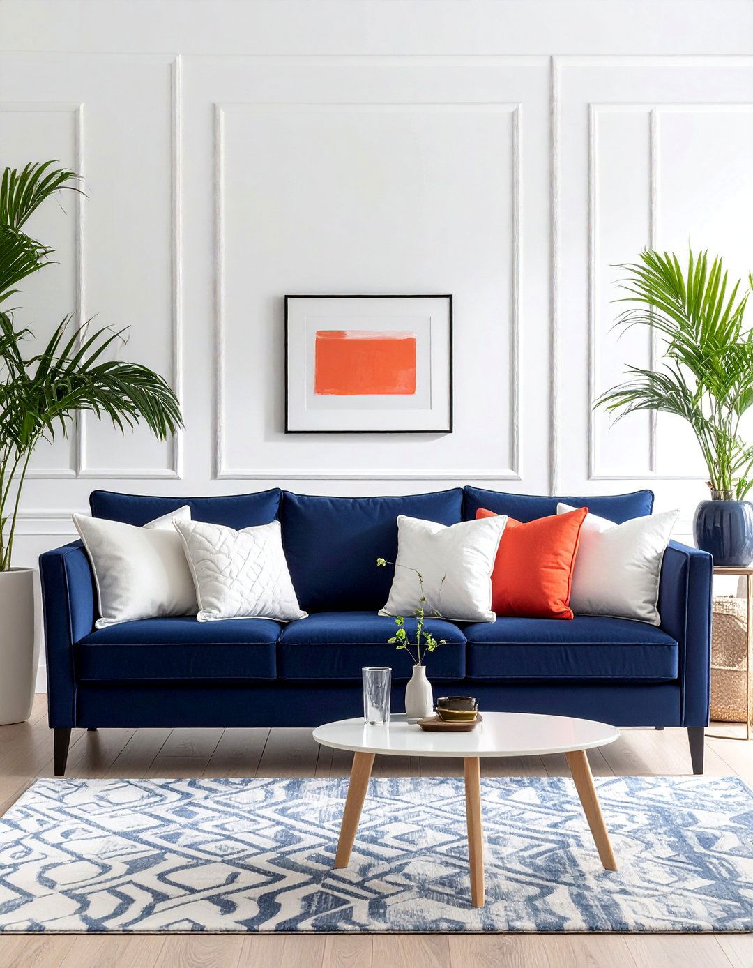 Nautical Decor with Navy and White Upholstery - 25 Nautical Decor Ideas to Bring the Beach Home