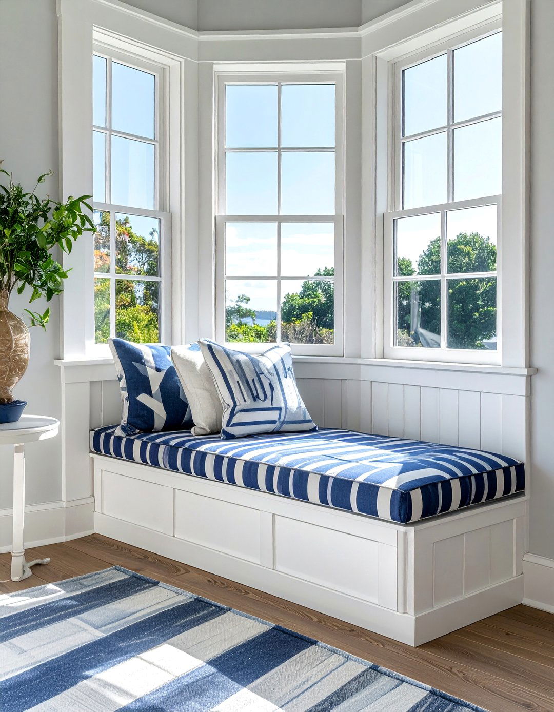 Nautical Decor with Outdoor Fabric Indoors - 25 Nautical Decor Ideas to Bring the Beach Home