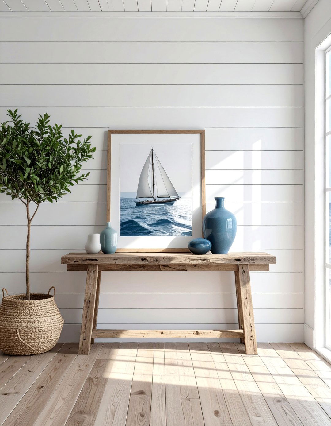 Nautical Decor with Shiplap Accent Walls - 25 Nautical Decor Ideas to Bring the Beach Home