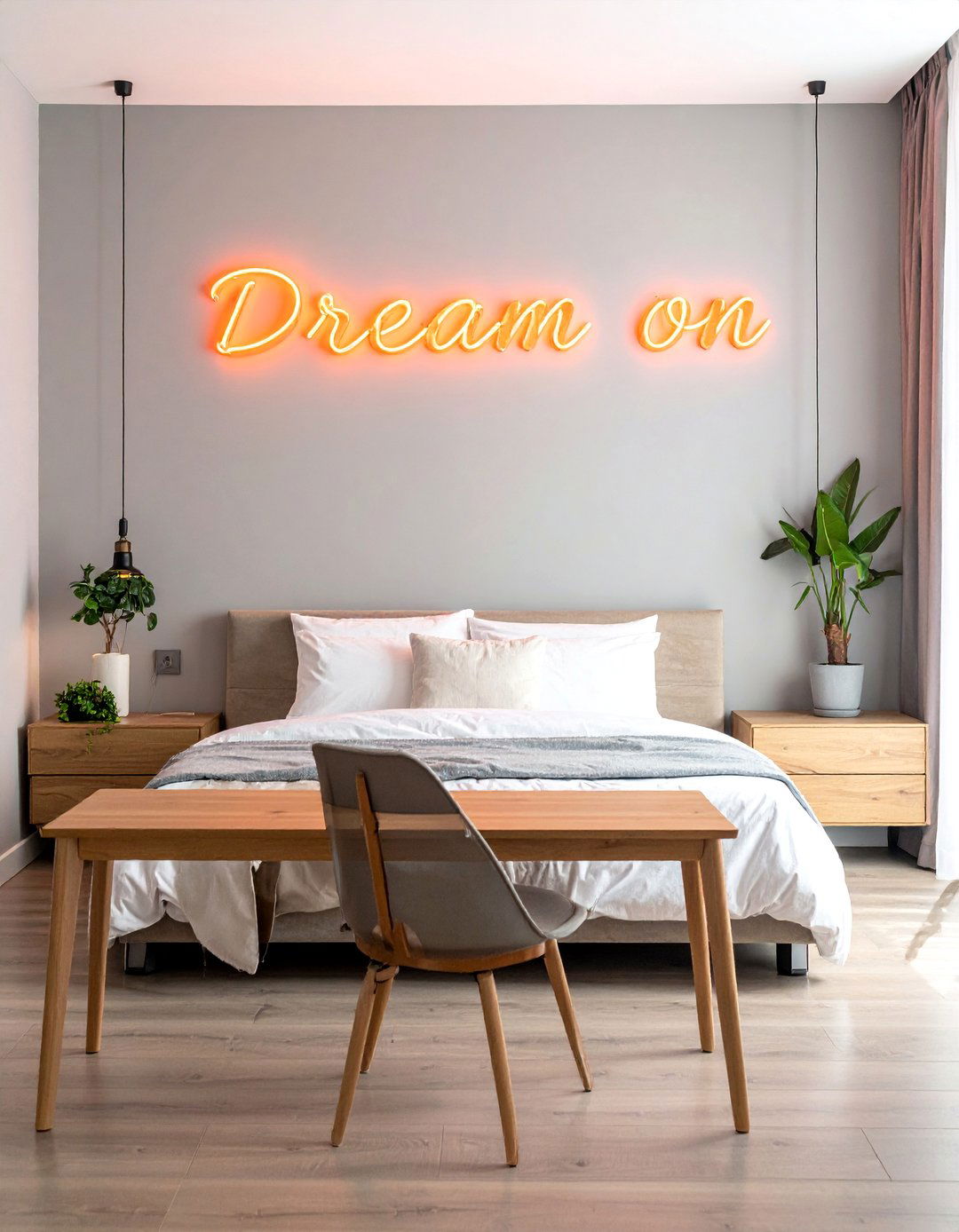 Neon Quote Sign for Motivation - 30 Neon Bedroom Ideas to Brighten Your Space