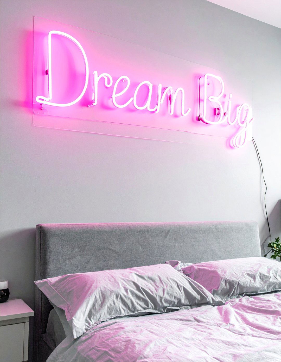 Neon Sign with a Custom Quote - 40 Teenage Girl Bedroom Ideas for a Stylish and Personal Space