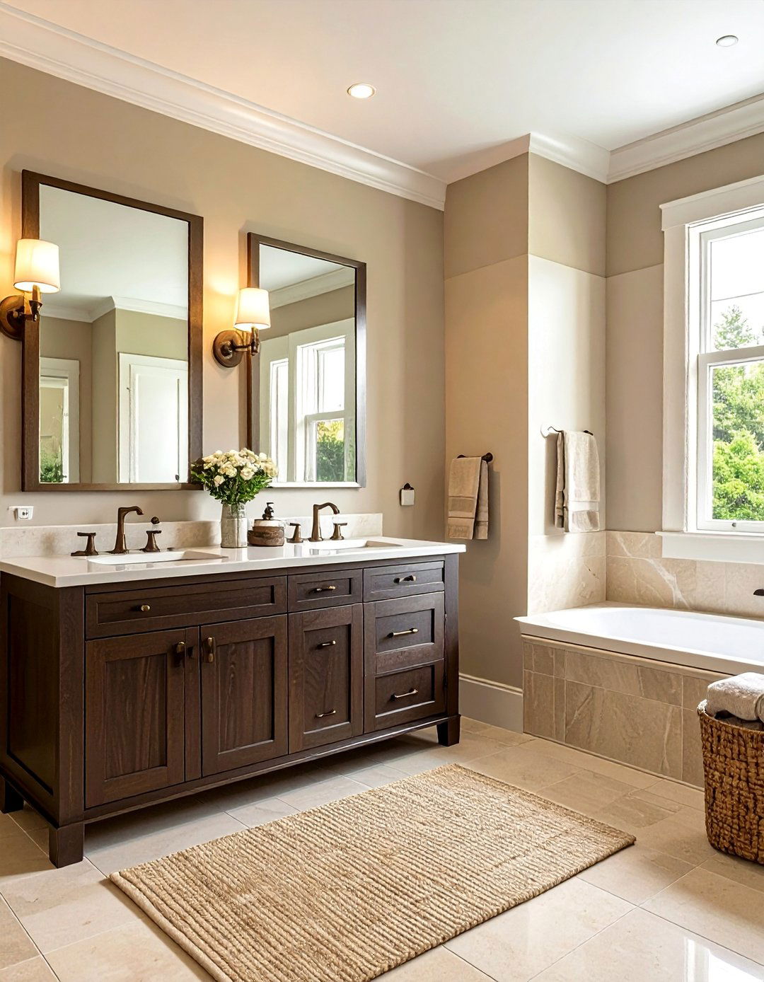 Neutral Beige Bathroom Walls - 40 Bathroom Paint Ideas for a Fresh New Look