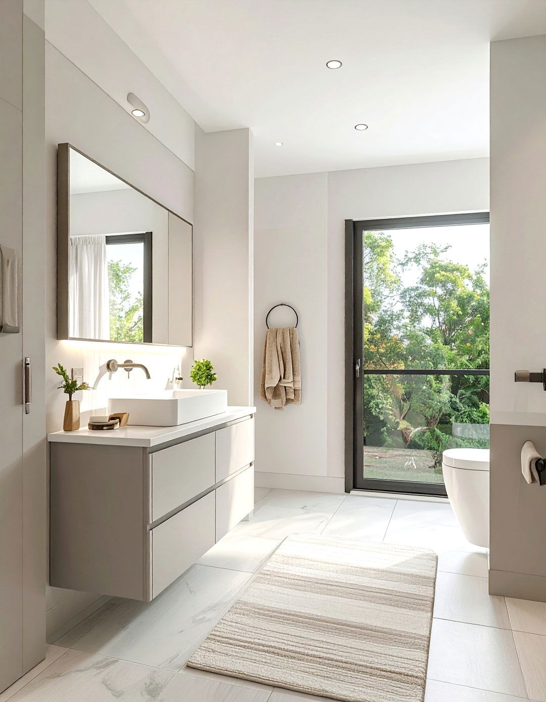 Neutral Color Palettes - 20 Hallway Bathroom Ideas for Functional Spaces