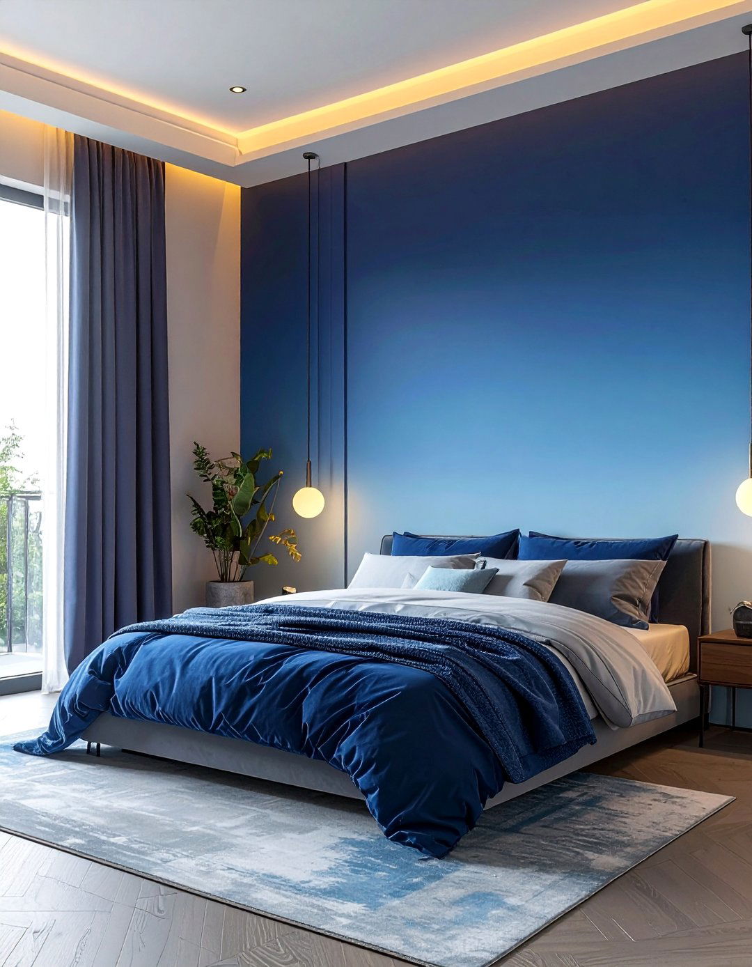 Ombre Painted Wall Effect - 30 Colorful Bedroom Ideas for a Vibrant Space