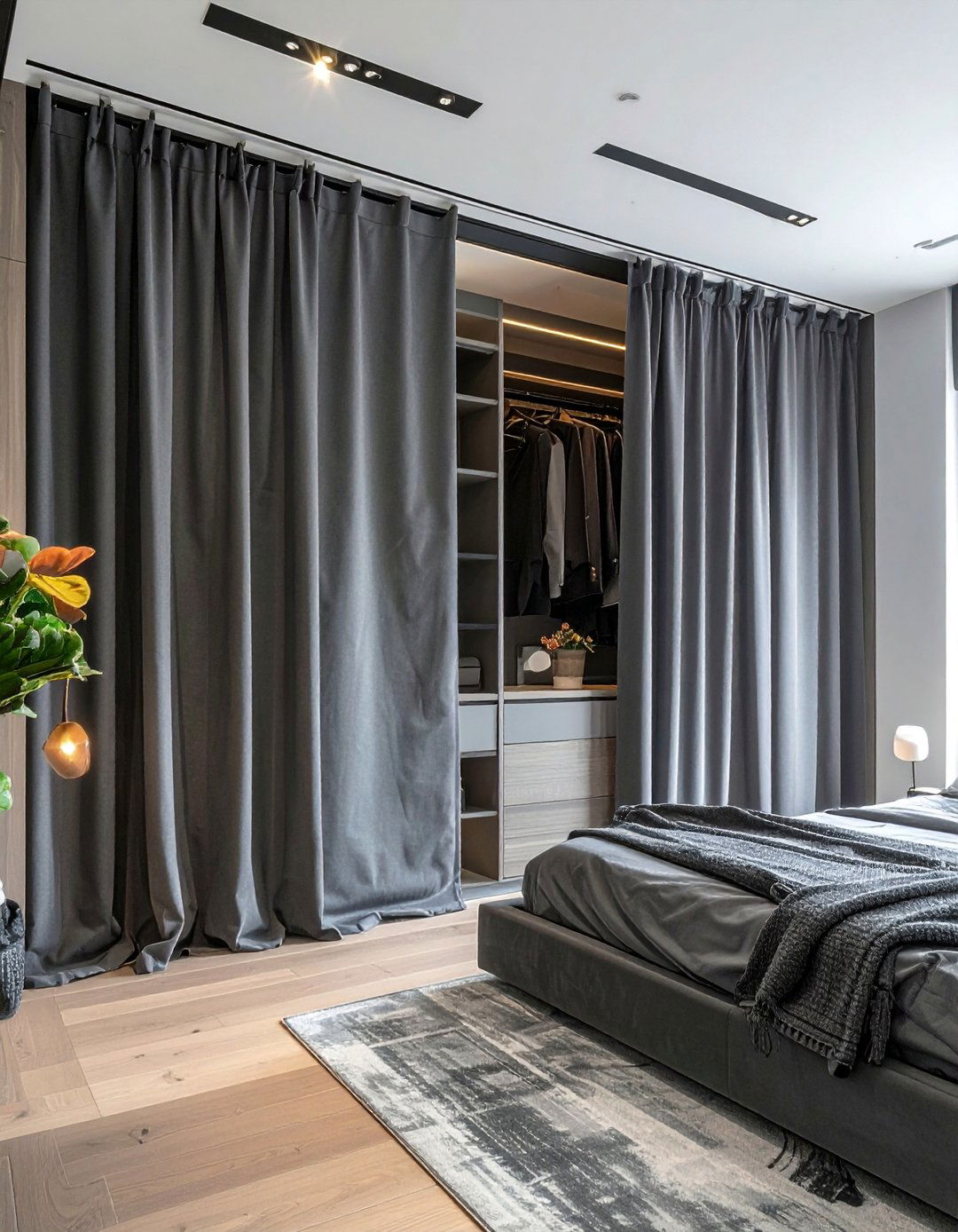 Opaque Blackout Closet Curtains - 30 Closet Curtain Ideas for Stylish Storage