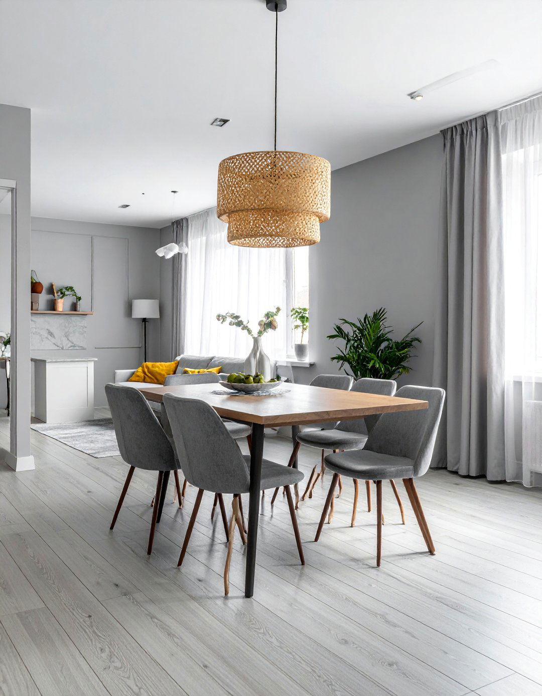 Open Concept Gray Dining Room - 25 Gray Dining Room Ideas for a Stylish Space