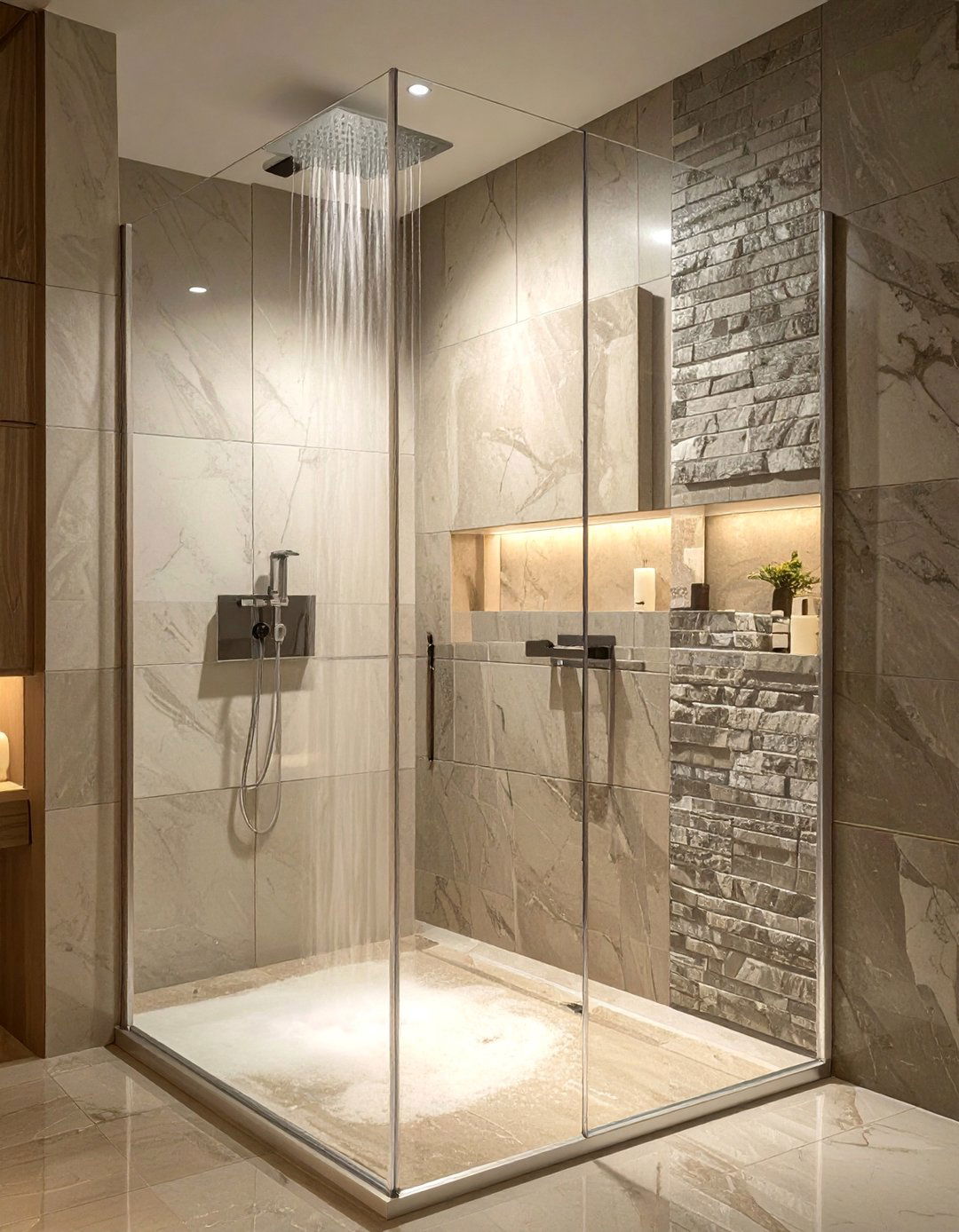 Open Shower Concepts - 40 Bathroom Decor Ideas to Refresh Your Space