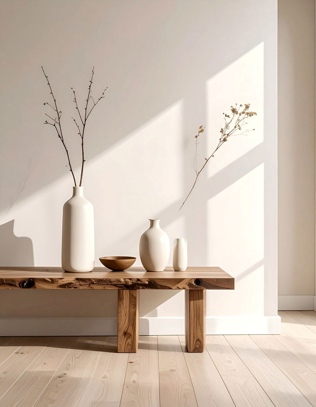Opt for Simple Unadorned Pottery - 30 Zen Living Room Ideas for a Peaceful Ambiance