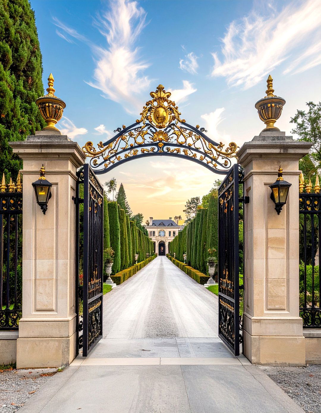 Ornate Double Swing Front Door Gate - 20 Front Door Gate Ideas to Boost Curb Appeal
