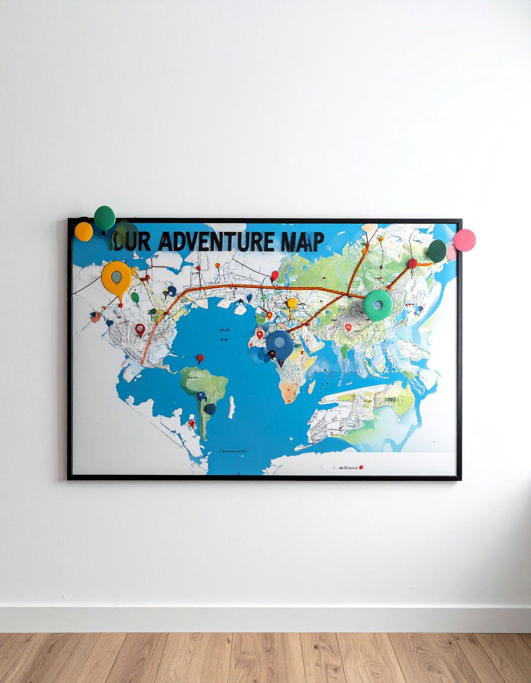 Our Adventure Map Wall Decoration - 20 Housewarming Decoration Ideas for a Warm Welcome