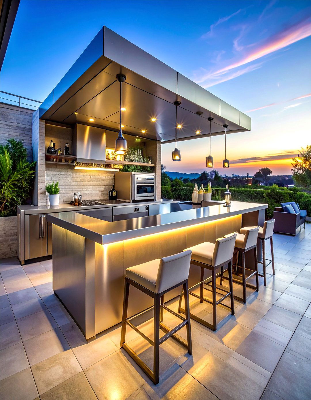 Outdoor Bar Entertaining Station - 40 Backyard Ideas to Transform Your Outdoor Space