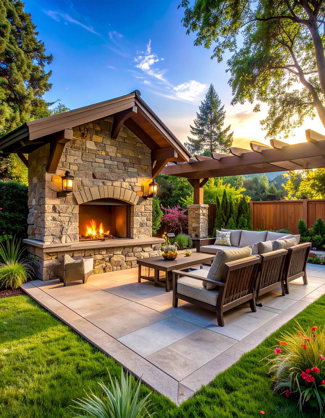 Outdoor Craftsman Fireplace Patio - 30 Craftsman-style Fireplace Ideas for a Cozy Home