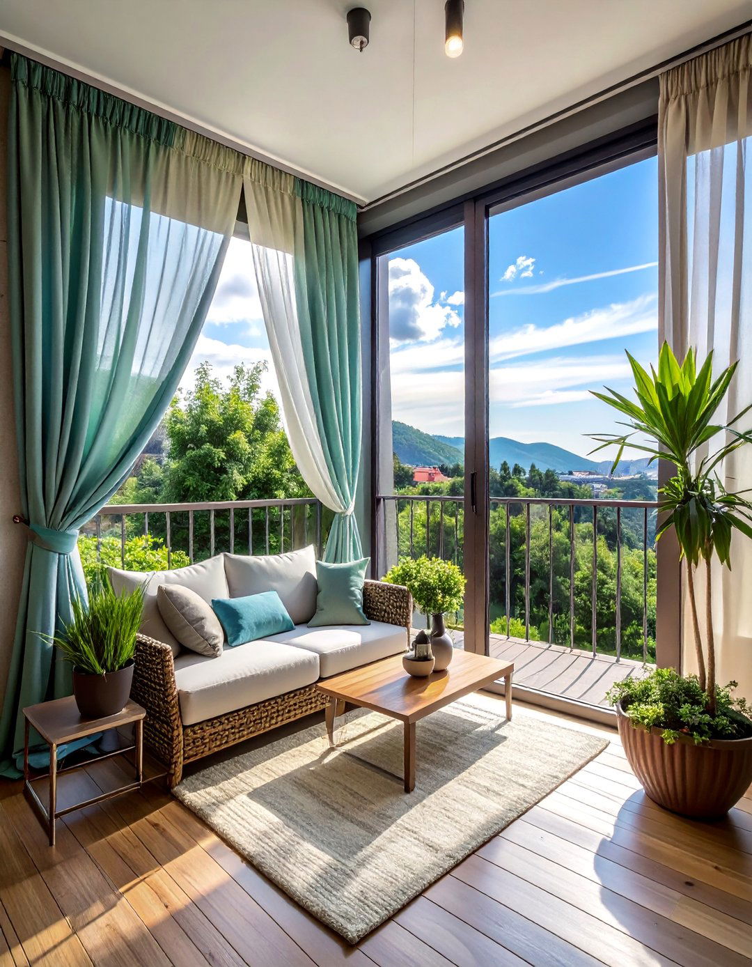 Outdoor Curtain Room - 30 Small Balcony Ideas to Maximize Your Space