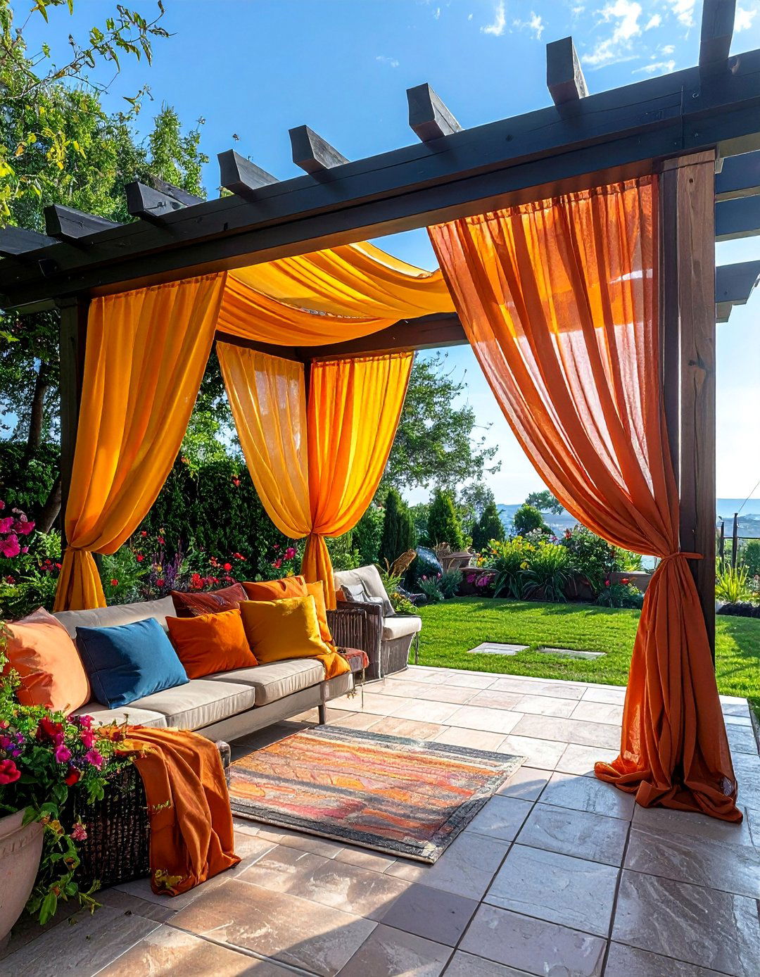 Outdoor Curtain Systems - 30 Backyard Privacy Ideas to Create a Secluded Oasis