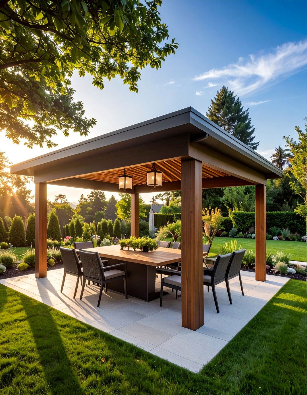 Outdoor Dining Pavilion Designs - 40 Luxury Landscaping Ideas for a Stunning Yard