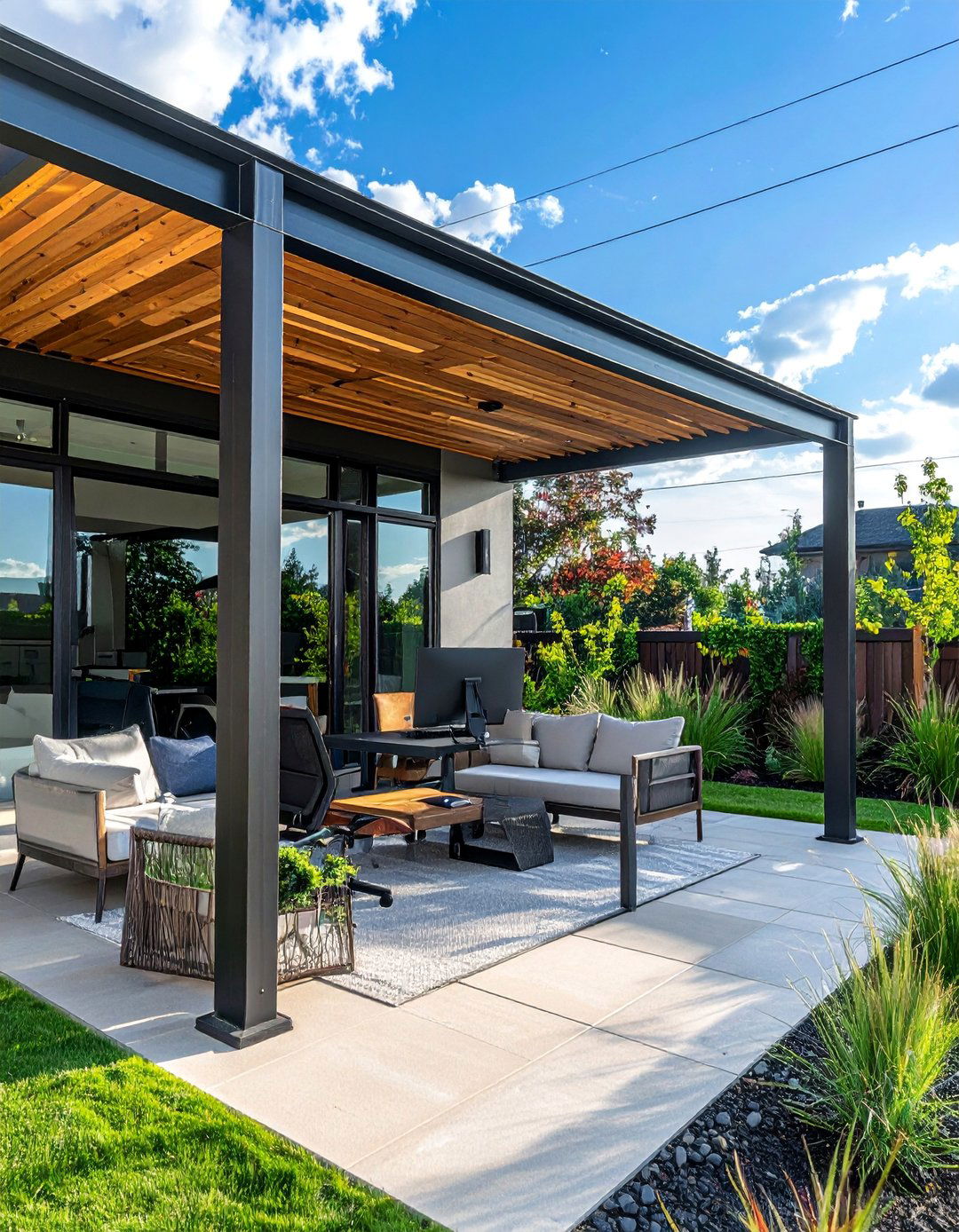 Outdoor Office Workspace - 40 Backyard Ideas to Transform Your Outdoor Space