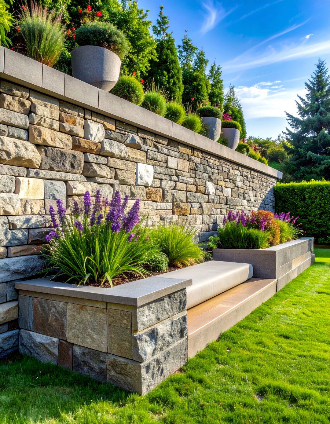 Outdoor Seating Walls - 40 Hardscaping Ideas to Transform Your Outdoor Space