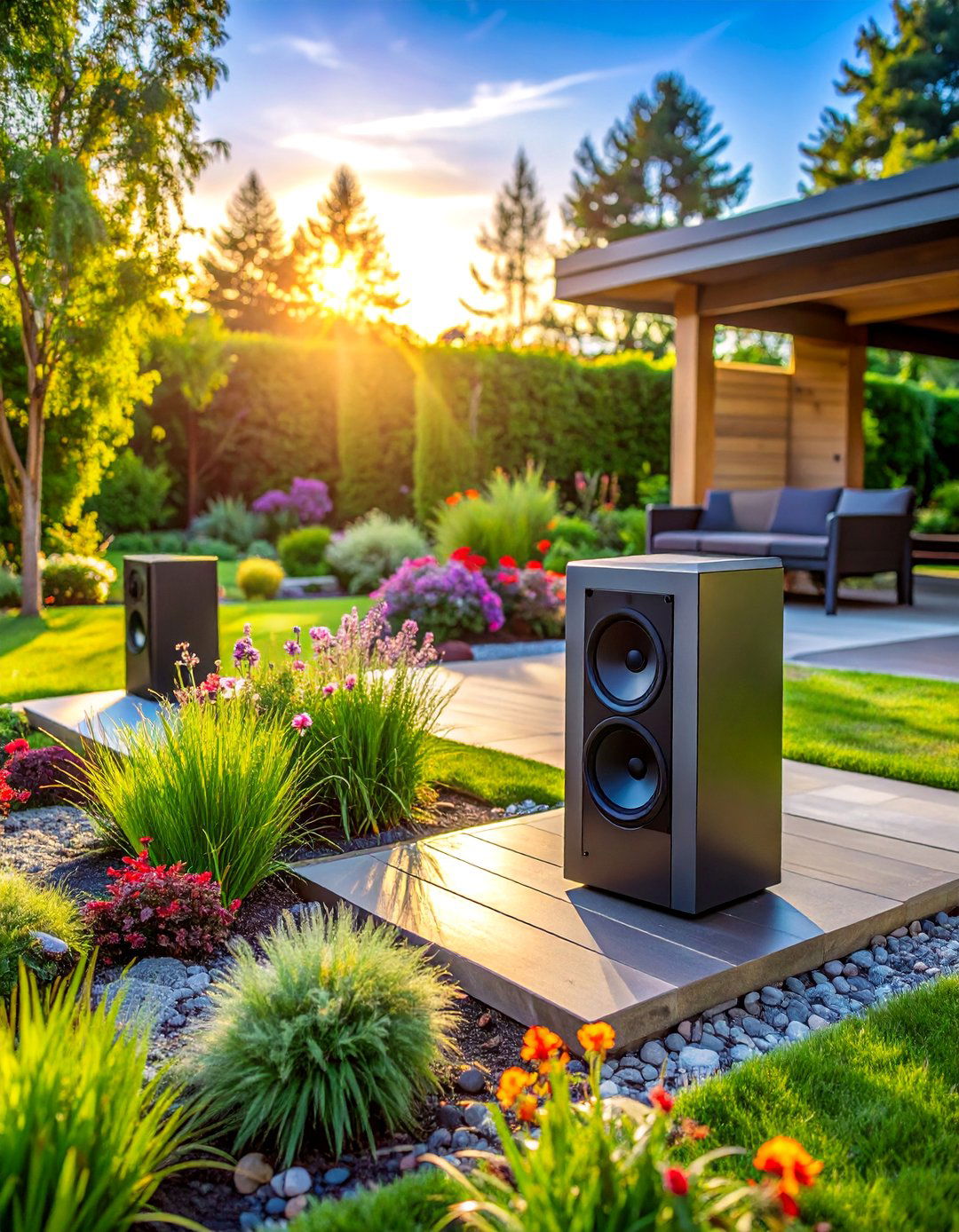 Outdoor Sound System Integration - 40 Luxury Landscaping Ideas for a Stunning Yard