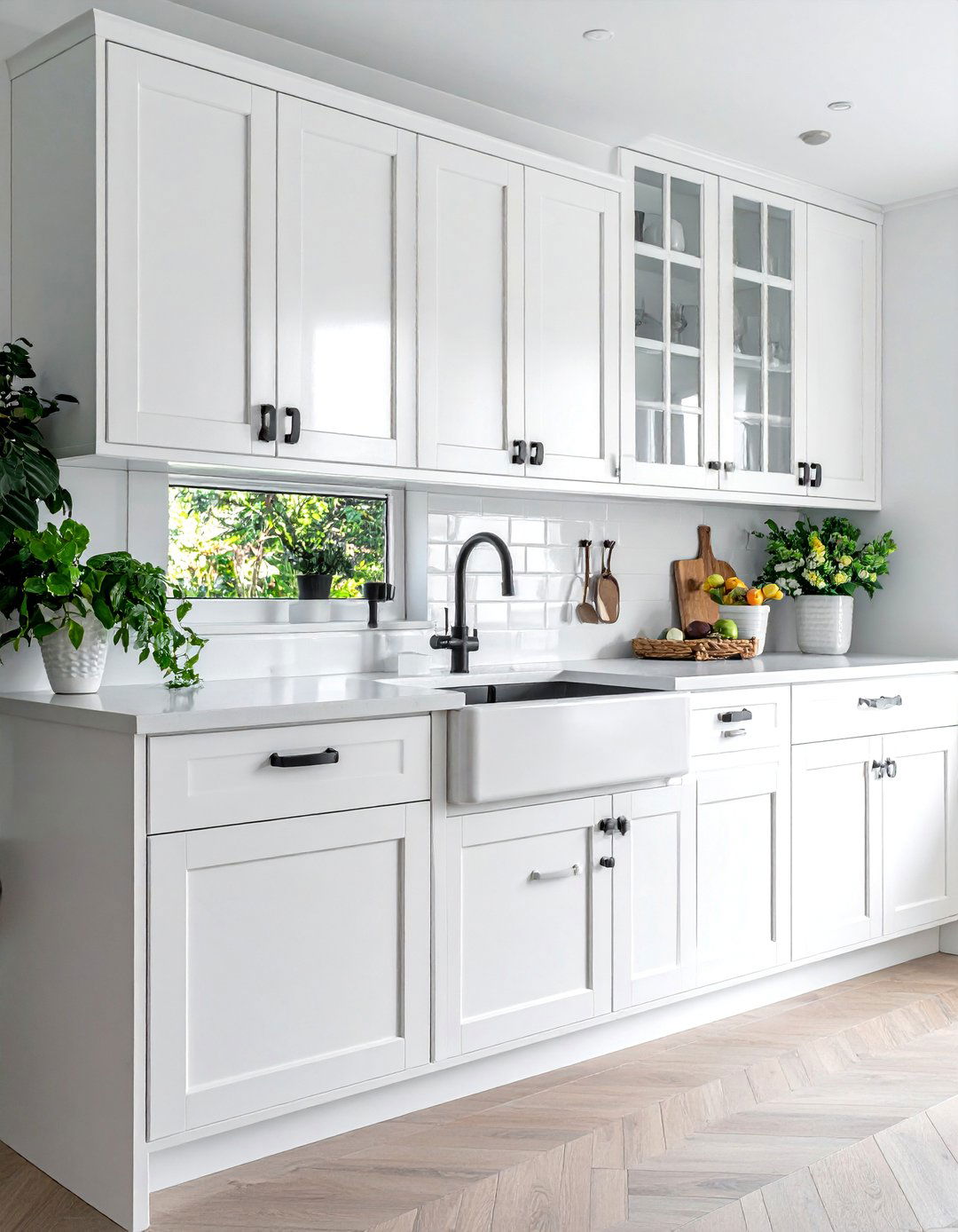 Painted Kitchen Cabinets with Black Hardware - 40 Painted Kitchen Cabinet Ideas to Refresh Your Space