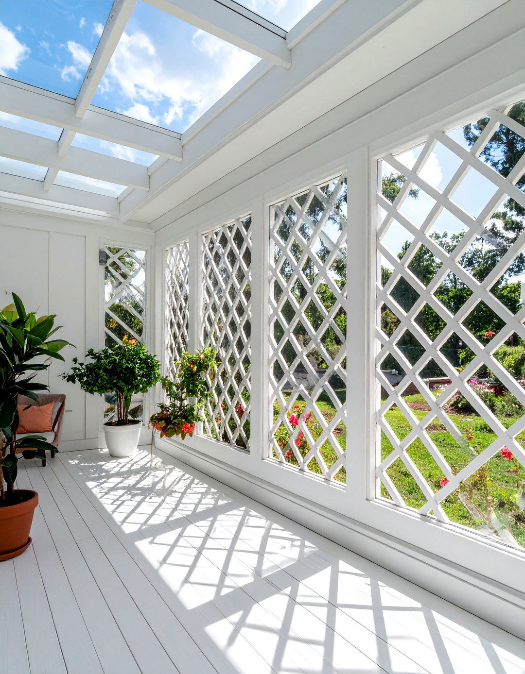 Painted Lattice Feature Walls - 40 Wall Paneling Ideas to Elevate Your Home's Interior Design