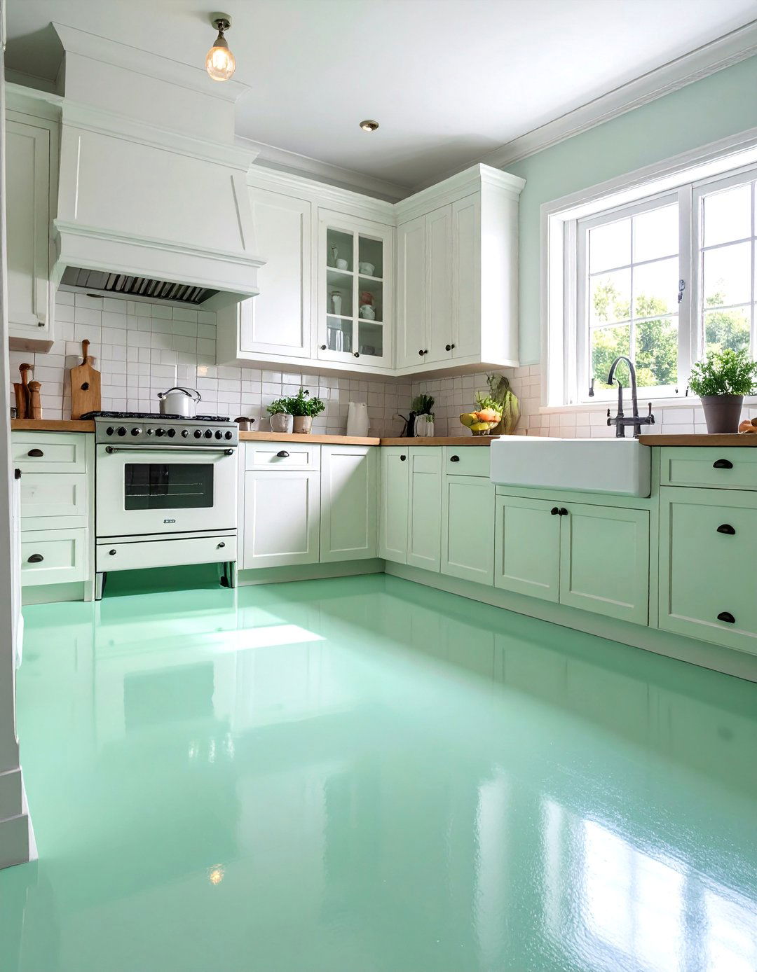 Pastel Shade Linoleum Kitchen Flooring - 20 Linoleum Kitchen Flooring Ideas for a Chic Look