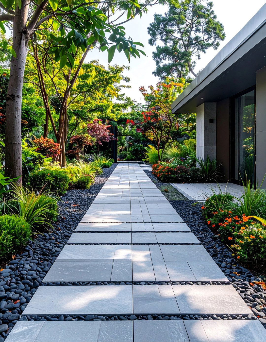 Paver Walkway with a Contrasting Border - 30 Paver Walkway Ideas to Beautify Your Garden