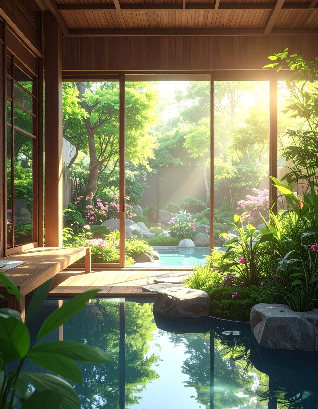 Peaceful Anime Garden Room - 40 Anime Room Ideas for the Ultimate Fan Experience