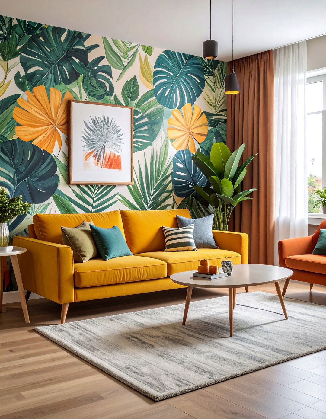 Peel and Stick Wallpaper - 30 Living Room Accent Wall Ideas to Add Personality