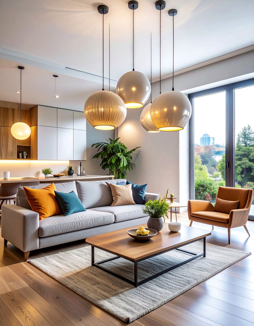 Pendant Light Groupings - 20 Living Room Lighting Ideas to Brighten Your Space