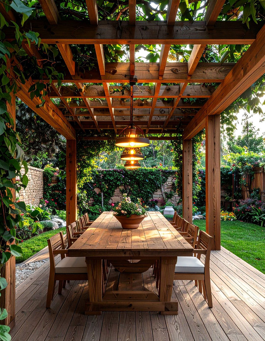 Pergola Covered Dining Pavilion - 40 Backyard Ideas to Transform Your Outdoor Space