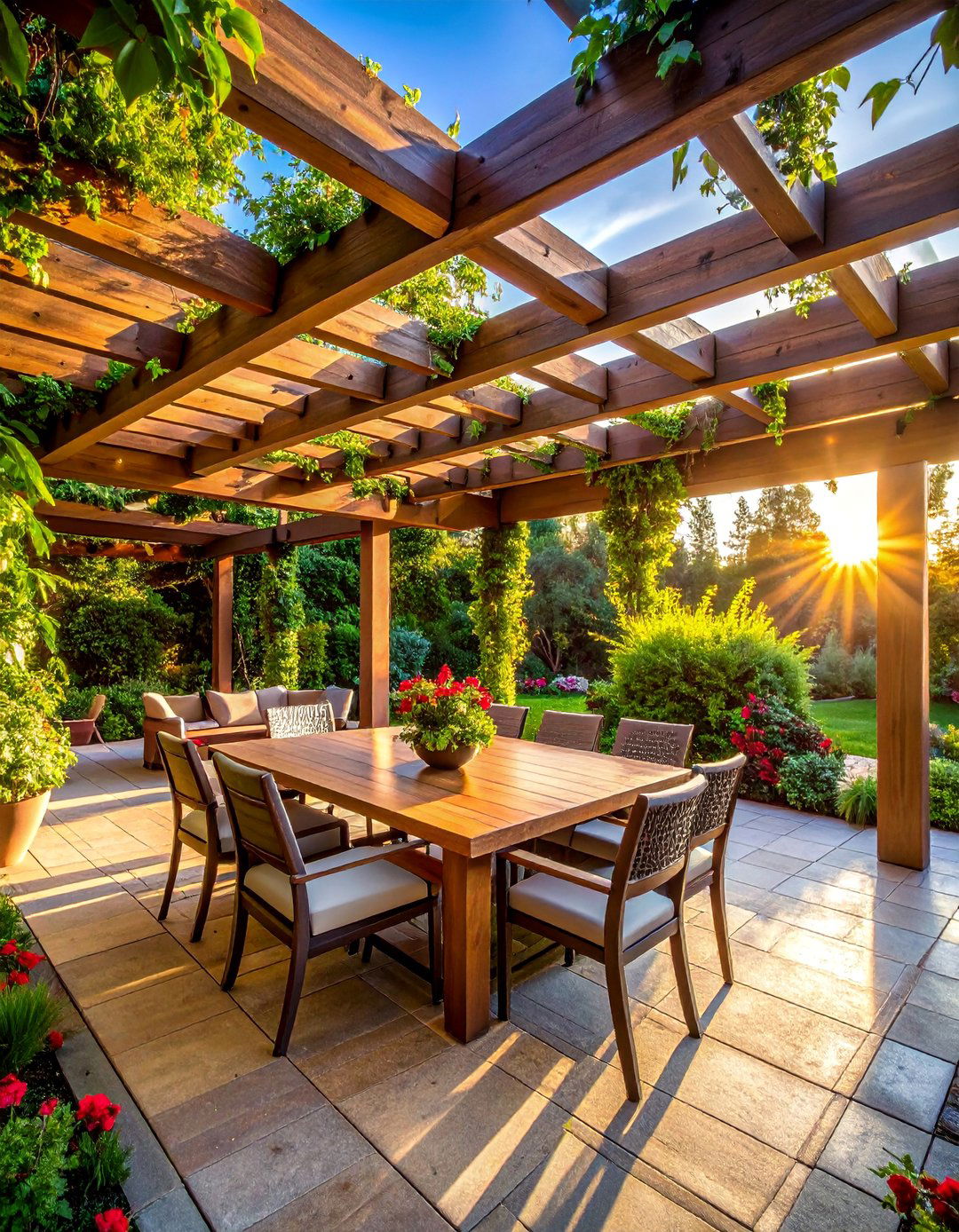 Pergola Covered Outdoor Dining Areas - 40 Hardscaping Ideas to Transform Your Outdoor Space