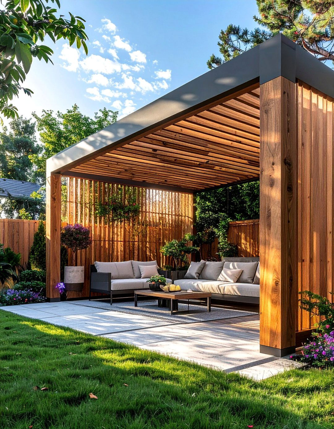 Pergola Privacy Walls - 30 Backyard Privacy Ideas to Create a Secluded Oasis