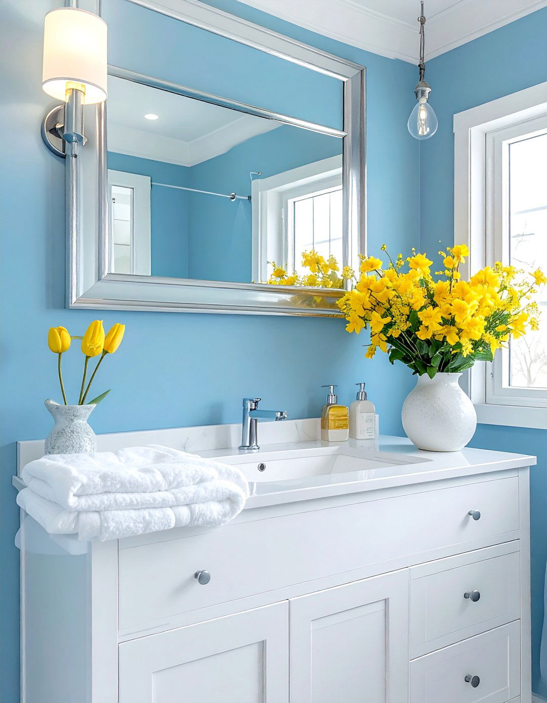 Periwinkle Blue Bathroom Walls - 40 Bathroom Paint Ideas for a Fresh New Look