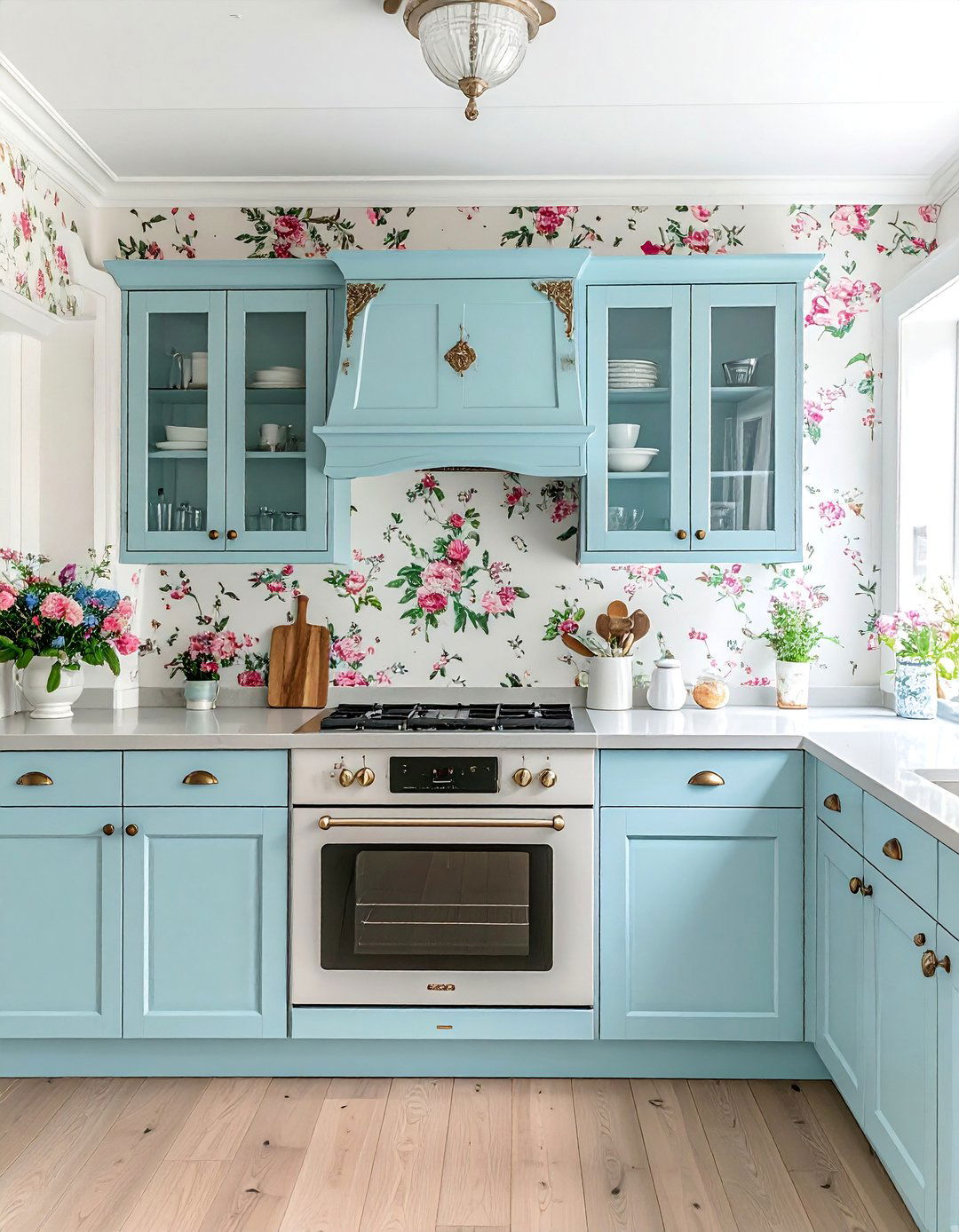 Periwinkle Blue Countertops for a Soft and Whimsical Feel - 20 Kitchens With Blue Countertops Design Ideas