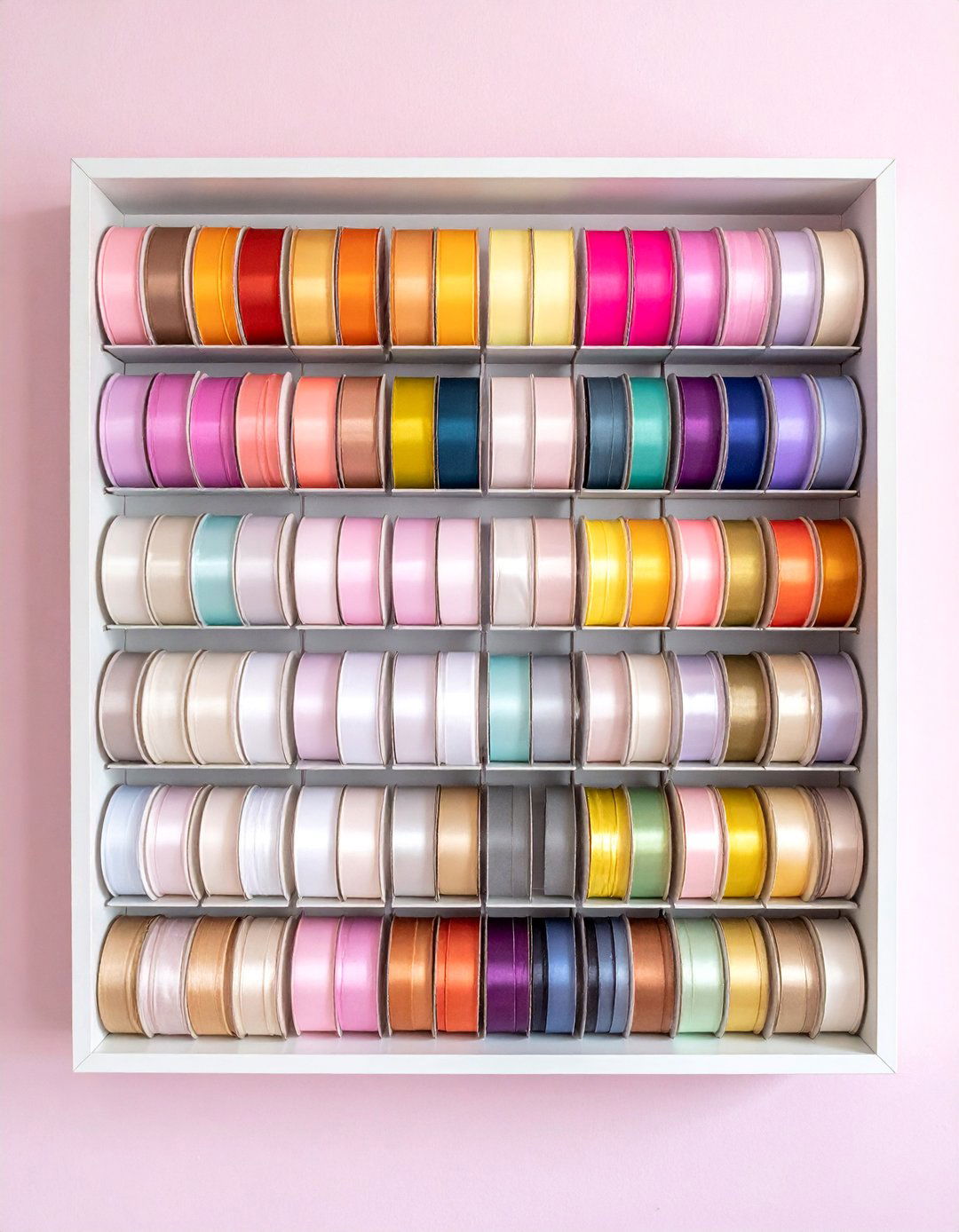 Picture Frame Storage - 15 Ribbon Storage Ideas to Keep Your Craft Room Organized