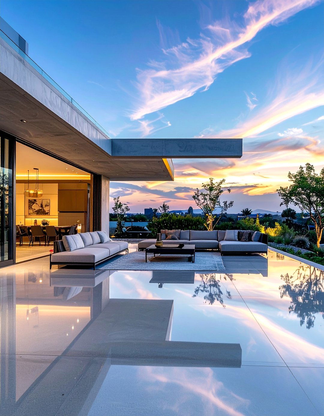 Polished Concrete Patio for a Sleek Look - 40 Concrete Patio Ideas for a Modern and Durable Outdoor Space