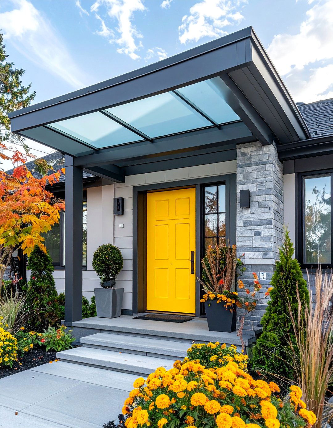 Polycarbonate Sheet Front Door Canopy - 20 Front Door Canopy Ideas for a Welcoming Entrance