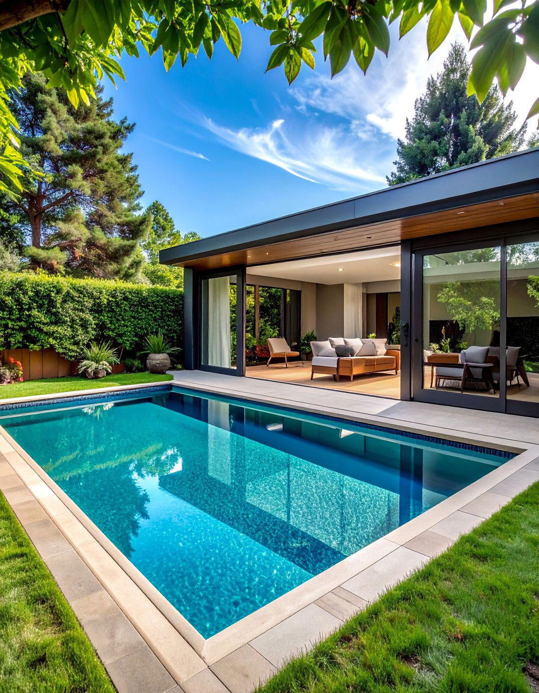 Pool with Retractable Enclosure - 40 Backyard Pool Ideas for a Refreshing Summer Oasis