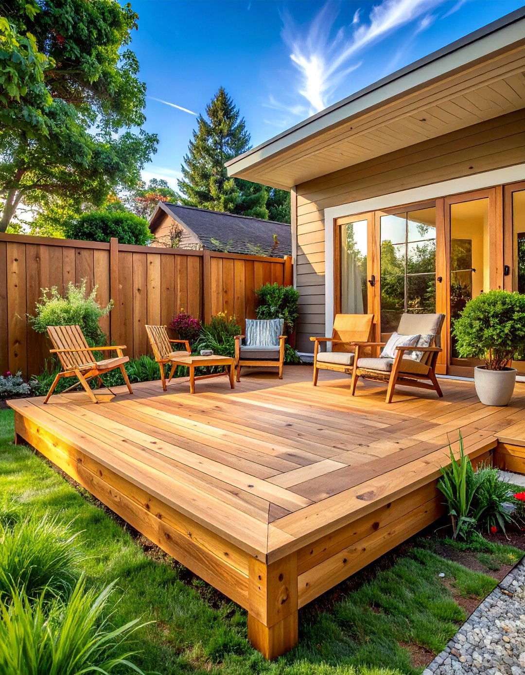 Pressure Treated Budget Frame - 30 Backyard Deck Ideas on a Budget for Outdoor Fun