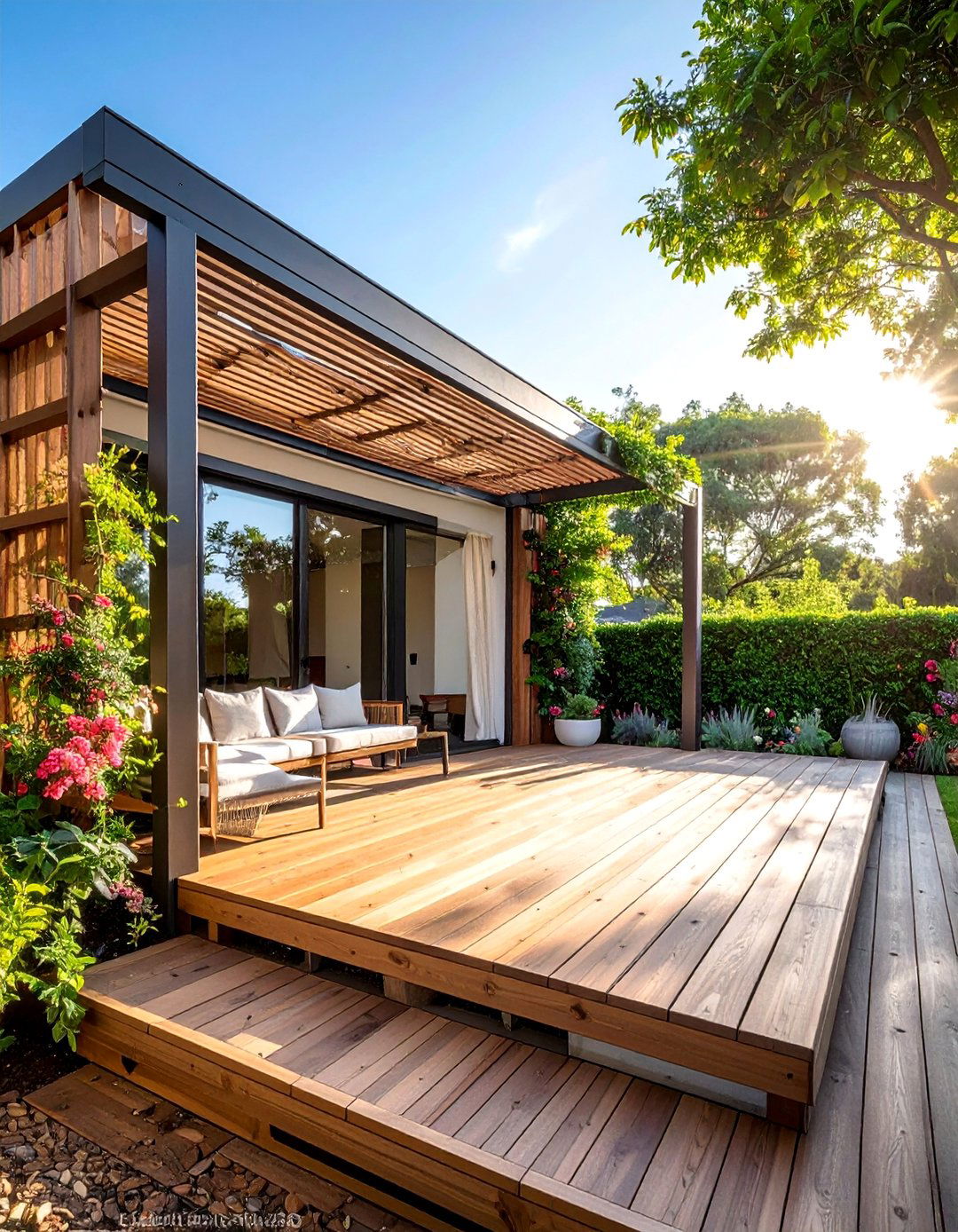 Privacy Screen Integration - 30 Backyard Deck Ideas on a Budget for Outdoor Fun