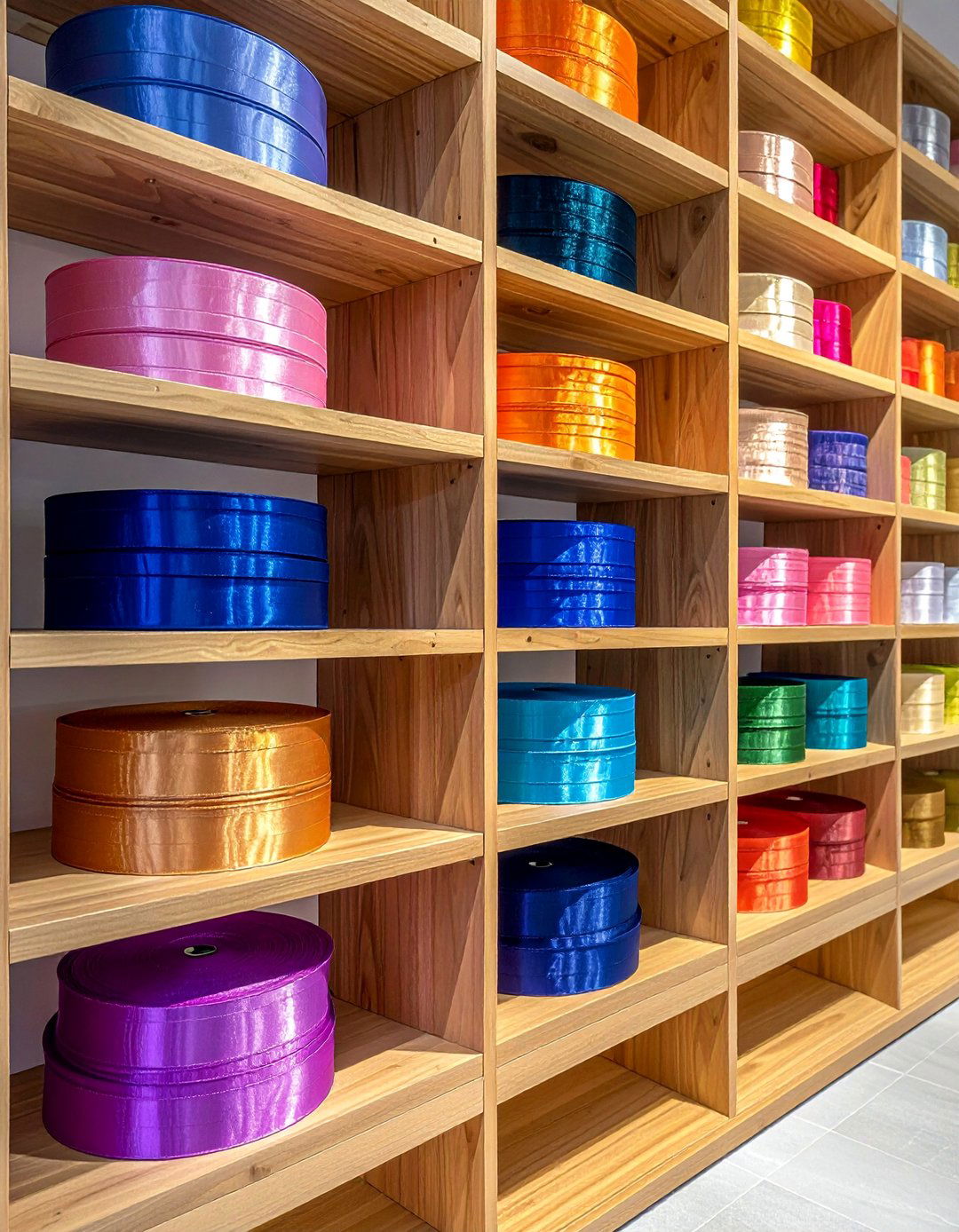 Professional Wooden Shelving - 15 Ribbon Storage Ideas to Keep Your Craft Room Organized