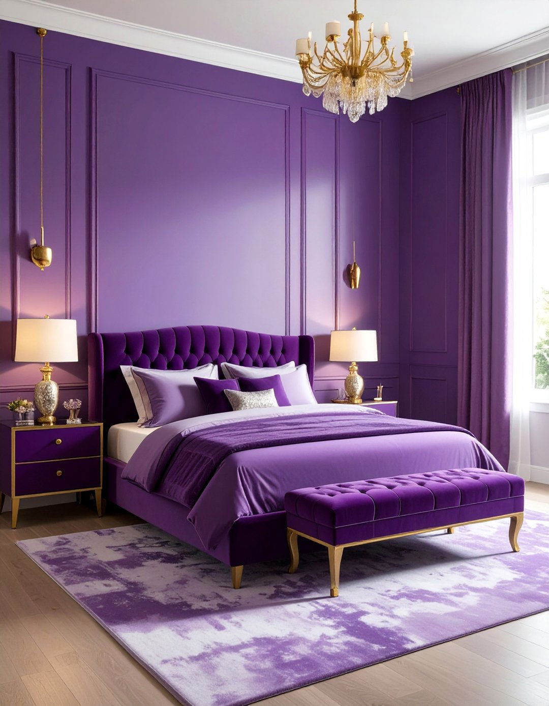 Purple Jewel Tone Paradise - 30 Baddie Room Ideas for a Chic and Trendy Look