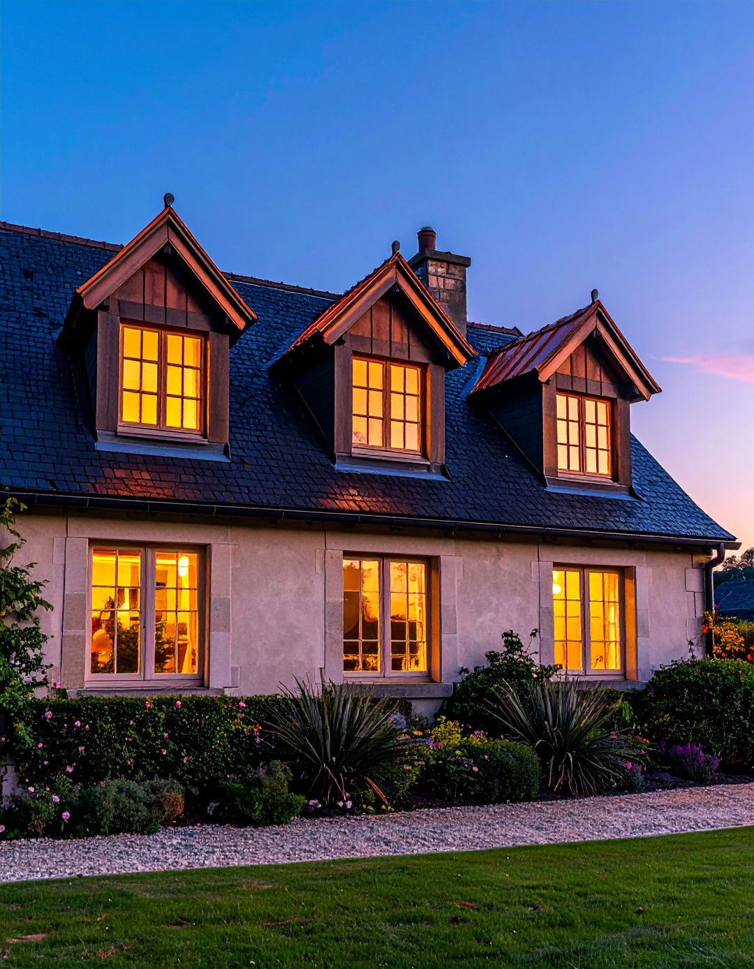 Quaint Dormer Windows - 30 Traditional French Country House Exterior Ideas